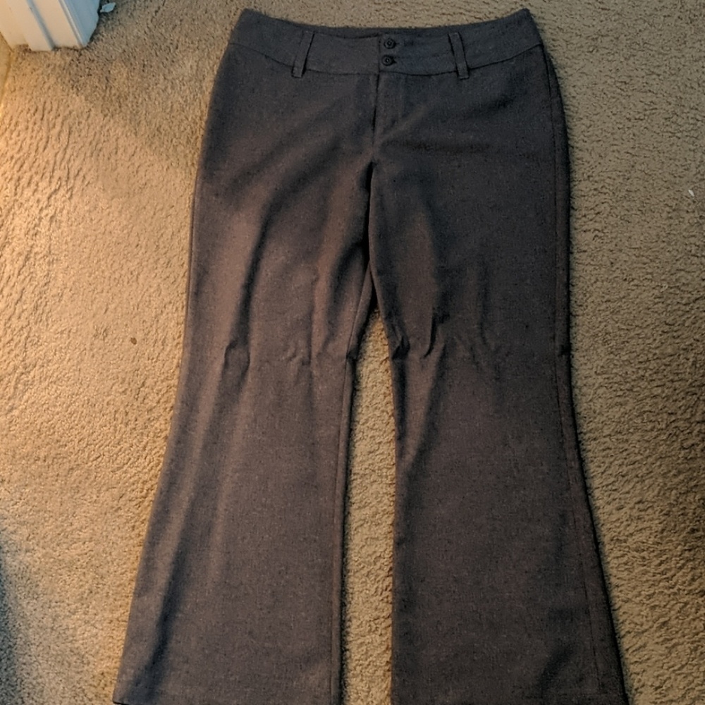 Boot cut gray dress pants